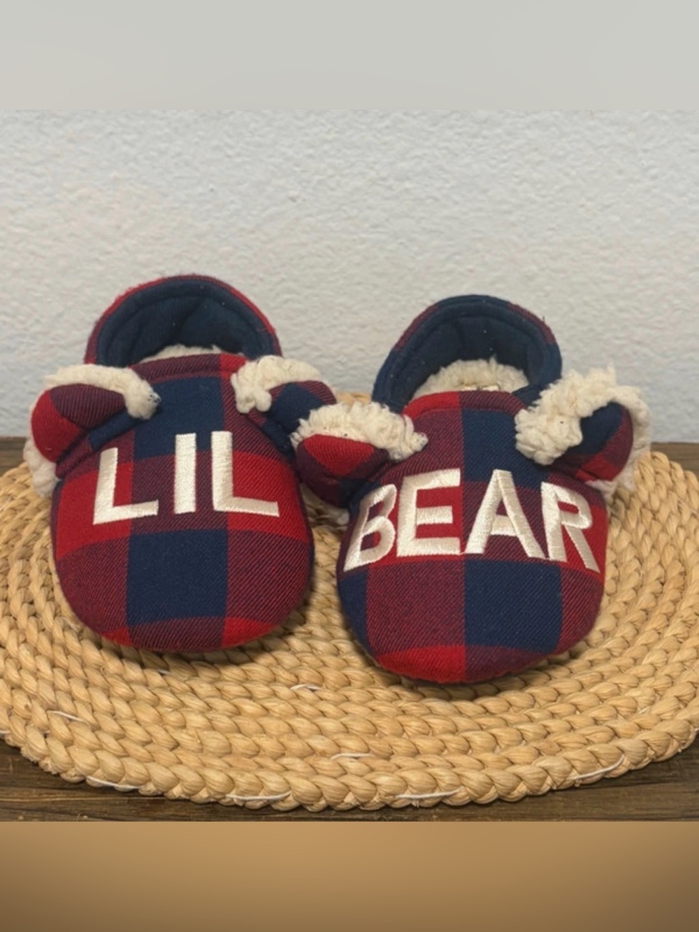 Dearfoams Lil Bear Boys Slippers NWOT Size 7/8